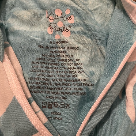 2 Bamboo Baby Pajamas Kyte Baby and Kickie Pants size 0-3 months - Picture 6 of 7